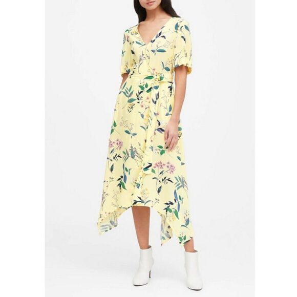 Banana Republic Handkerchief-Hem Wrap Dress - Picture 1 of 4